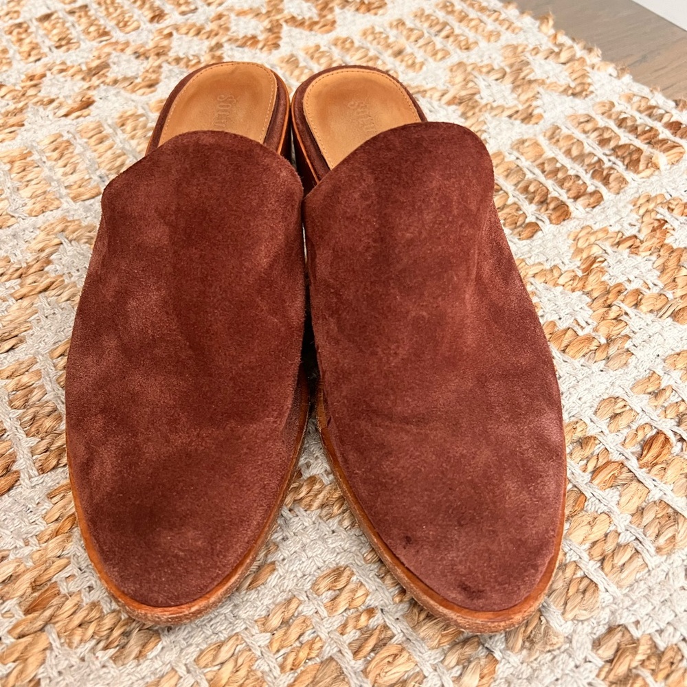 Suede Mules